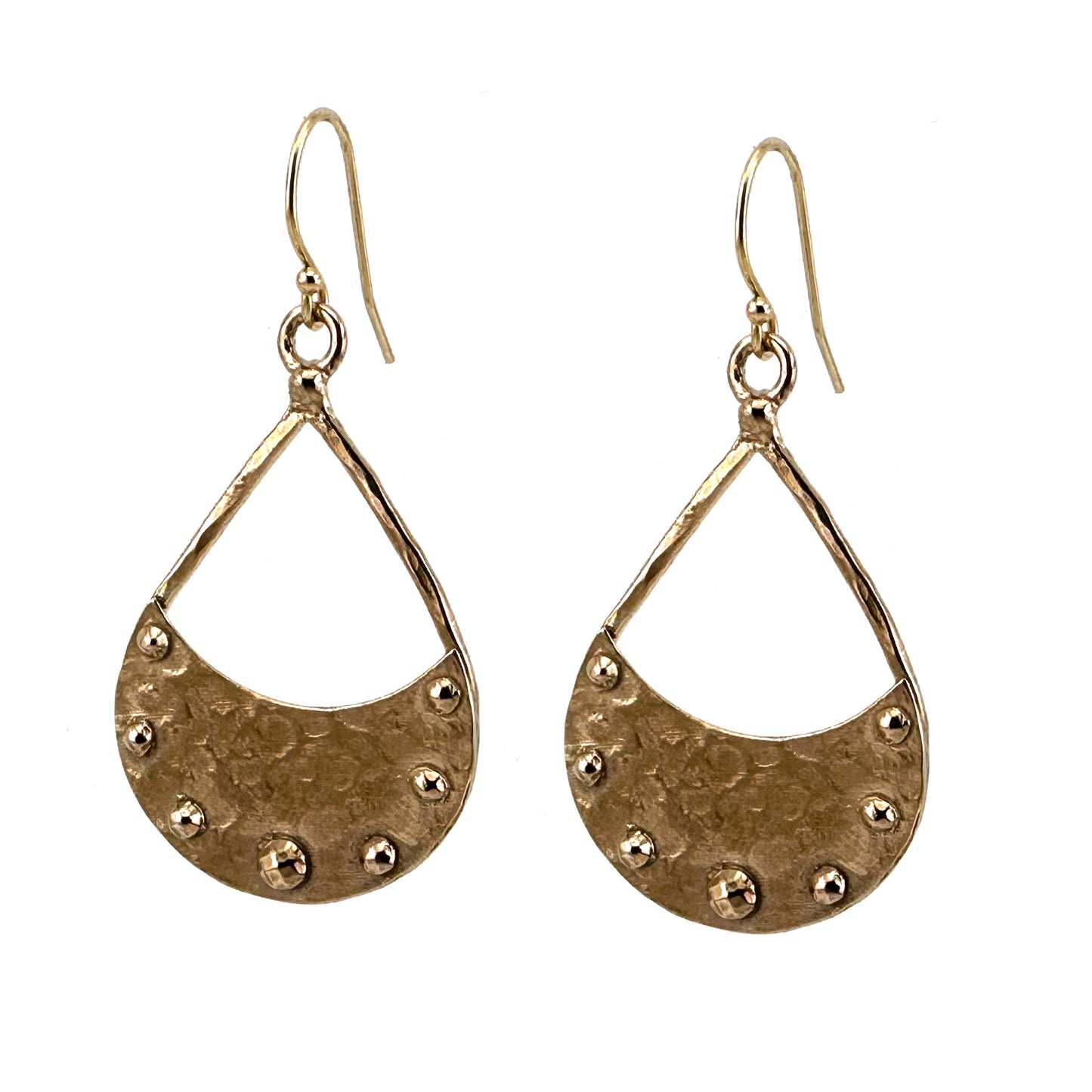 
                  
                    Midi RIVETED Teardrop Earrings - Bronze
                  
                