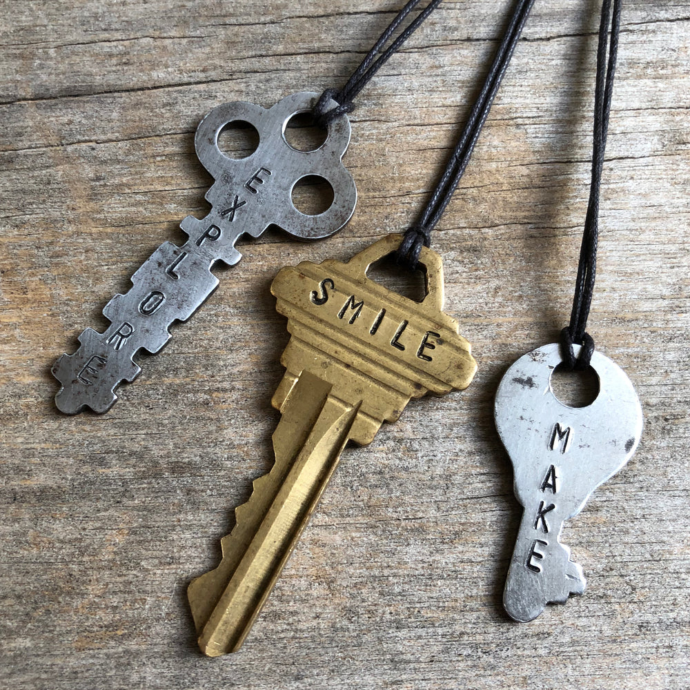 How to Make Metal Stamped Vintage Key Jewelry in 4 easy steps!