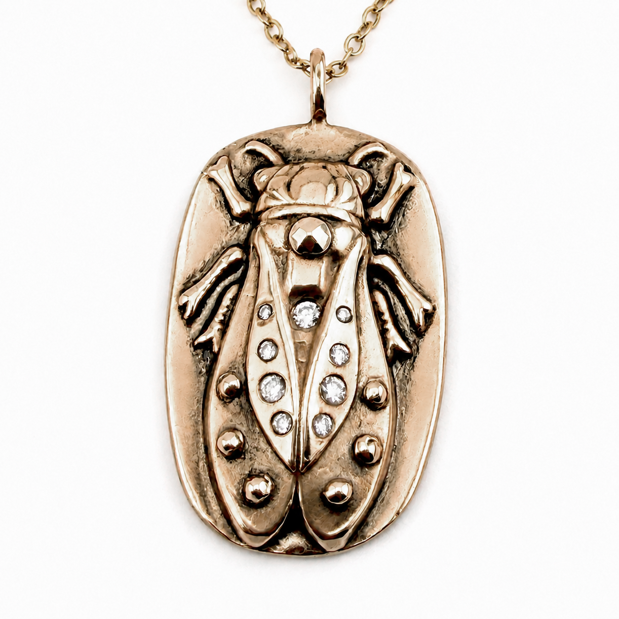 
                  
                    CICADA Luxe Necklace with 9 White Diamonds - SPARKLE I
                  
                
