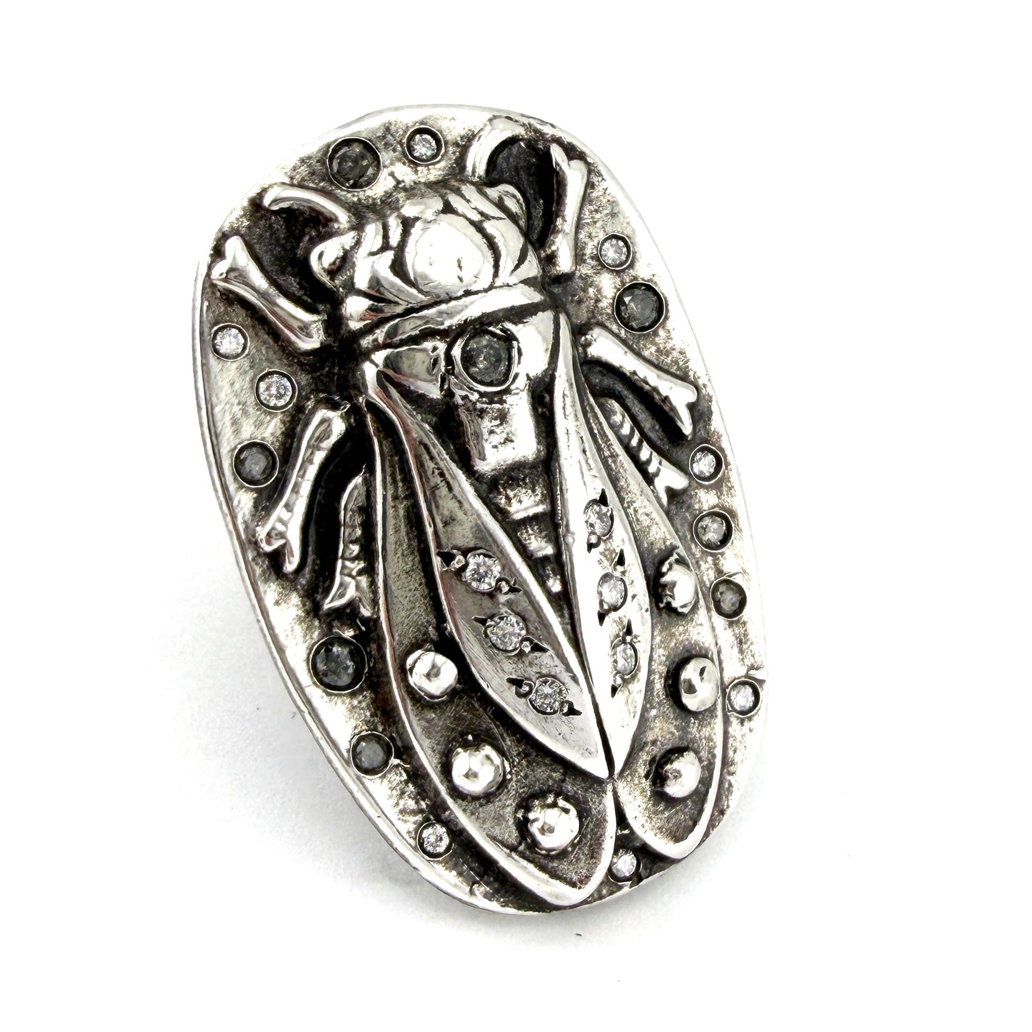 
                  
                    CICADA Ring - 22 Diamonds in Silver - Size 7 - SPARKLE X
                  
                