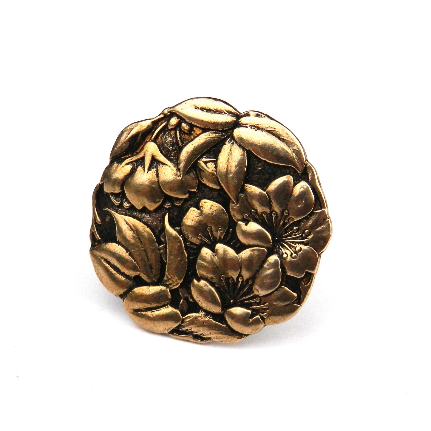 
                  
                    CAMELLIA Meiji Antique Button Ring - Mixed Metal Size 10 1/2
                  
                
