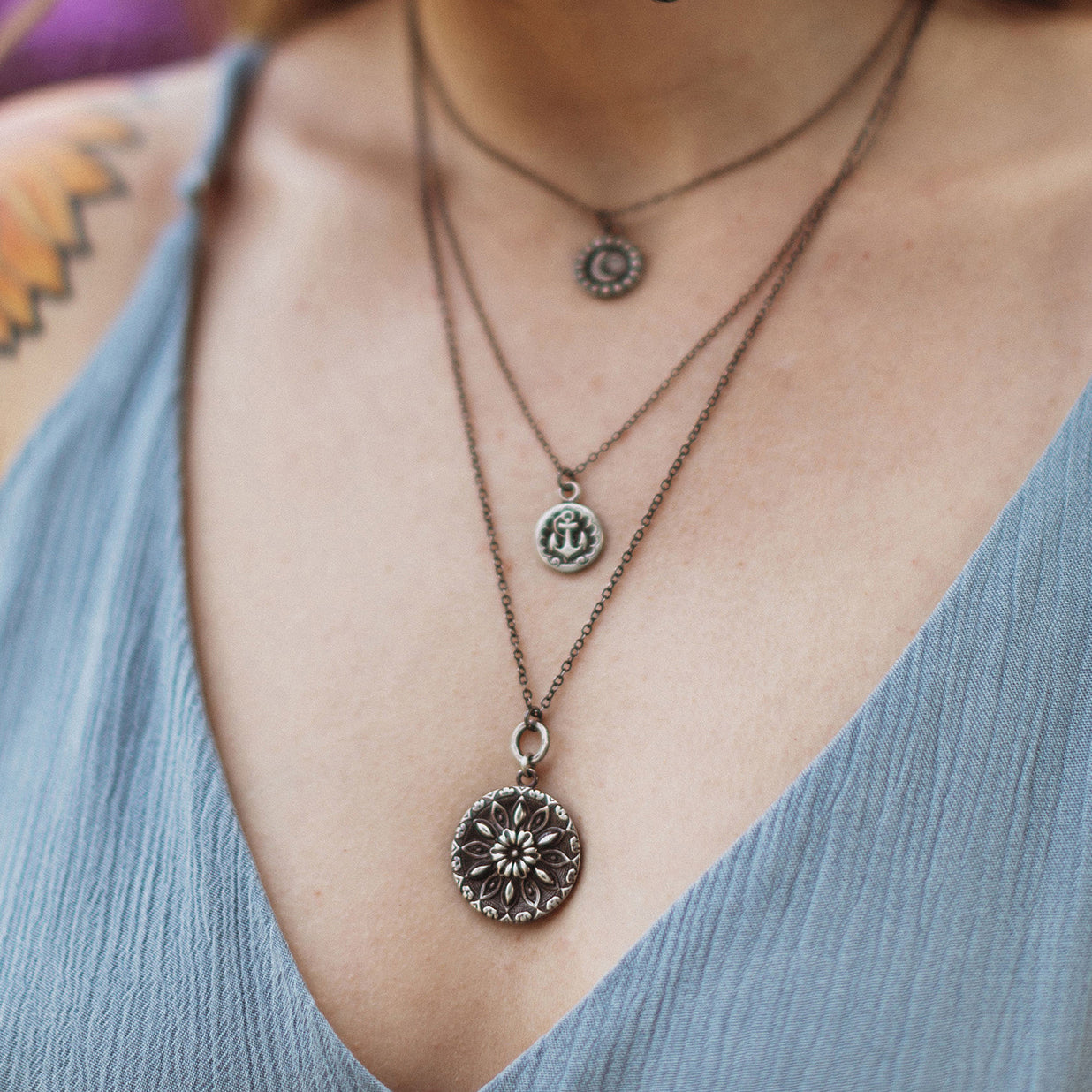 
                  
                    RADIANCE Necklace with Green Diamond - SILVER
                  
                