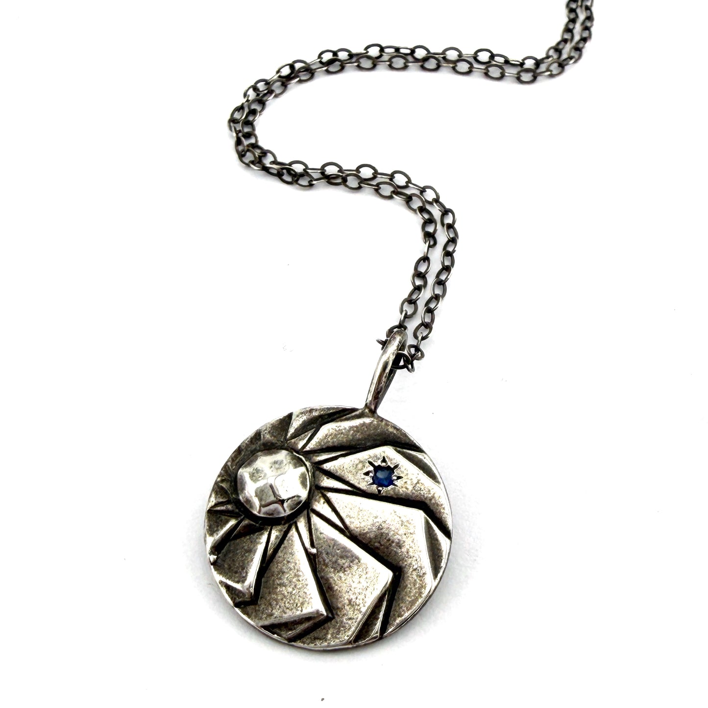 
                  
                    HORIZONS Necklace - SILVER with Blue Sapphire
                  
                