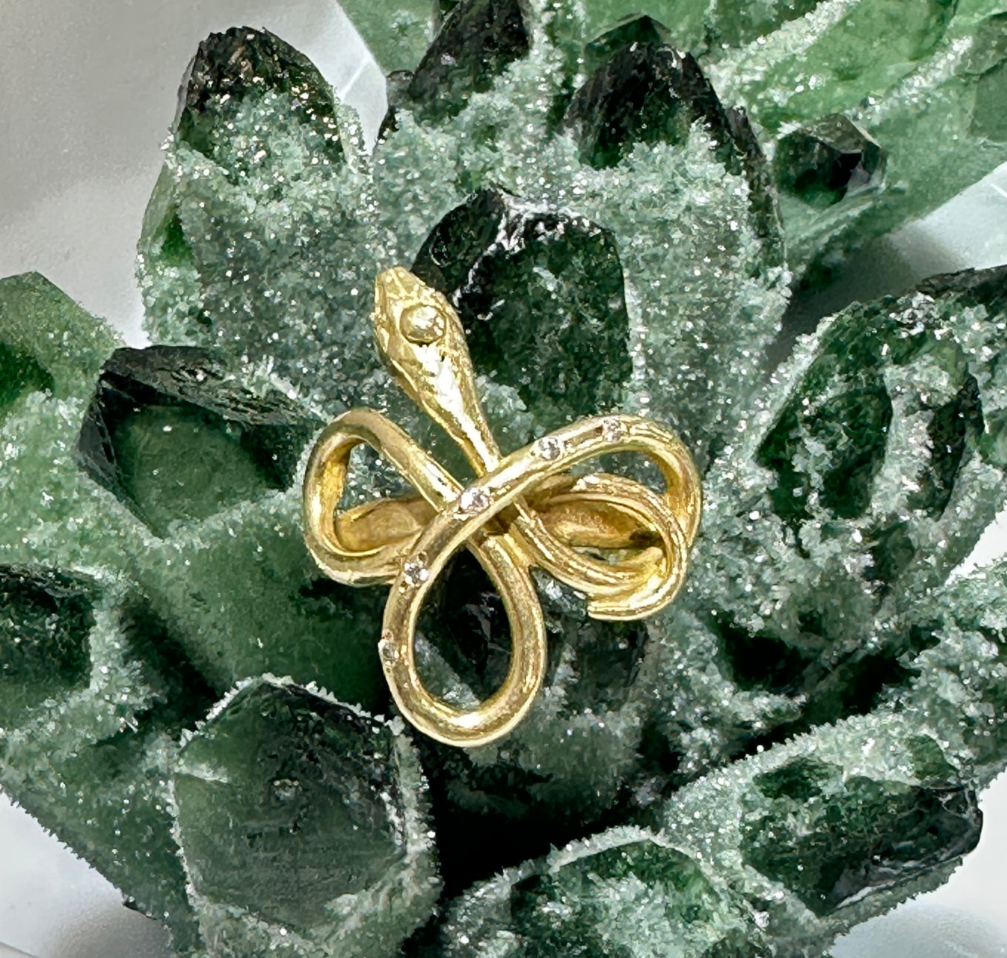 
                  
                    SERPENT Ring - 10k GOLD with Diamonds - Size 9
                  
                