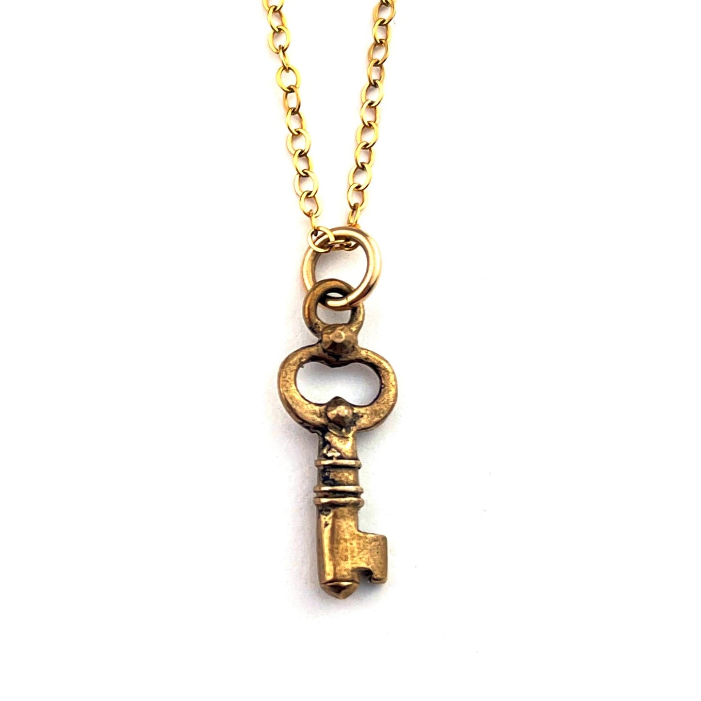 
                  
                    Love Charm Key Necklace - Bronze
                  
                