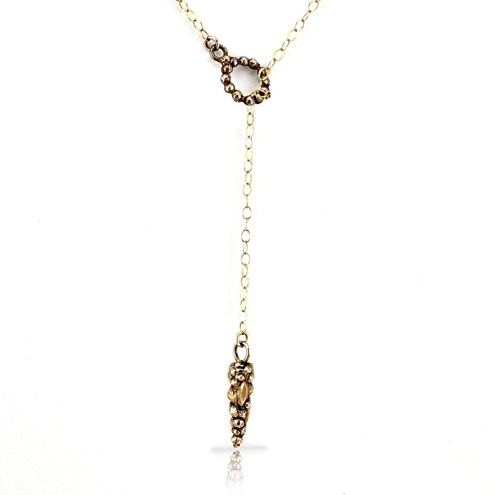 PENDULUM Lariat Necklace - Bronze