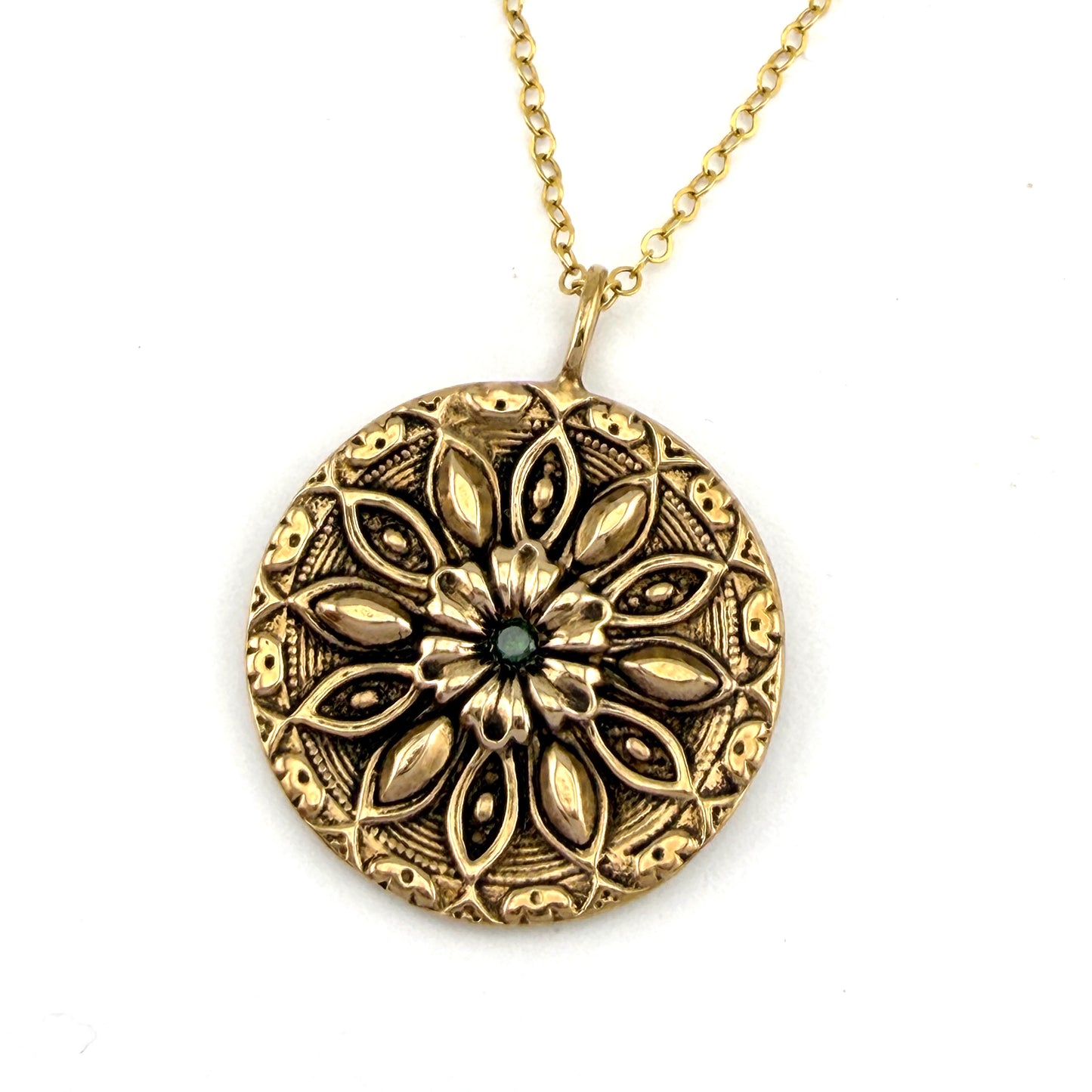 
                  
                    RADIANCE Necklace - Bronze with Green Diamond
                  
                