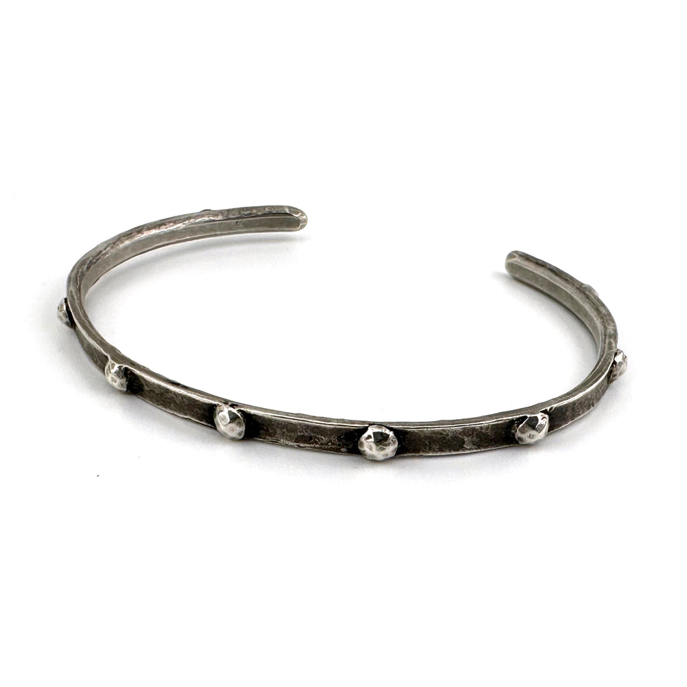RIVETED Cuff Bracelet - Silver