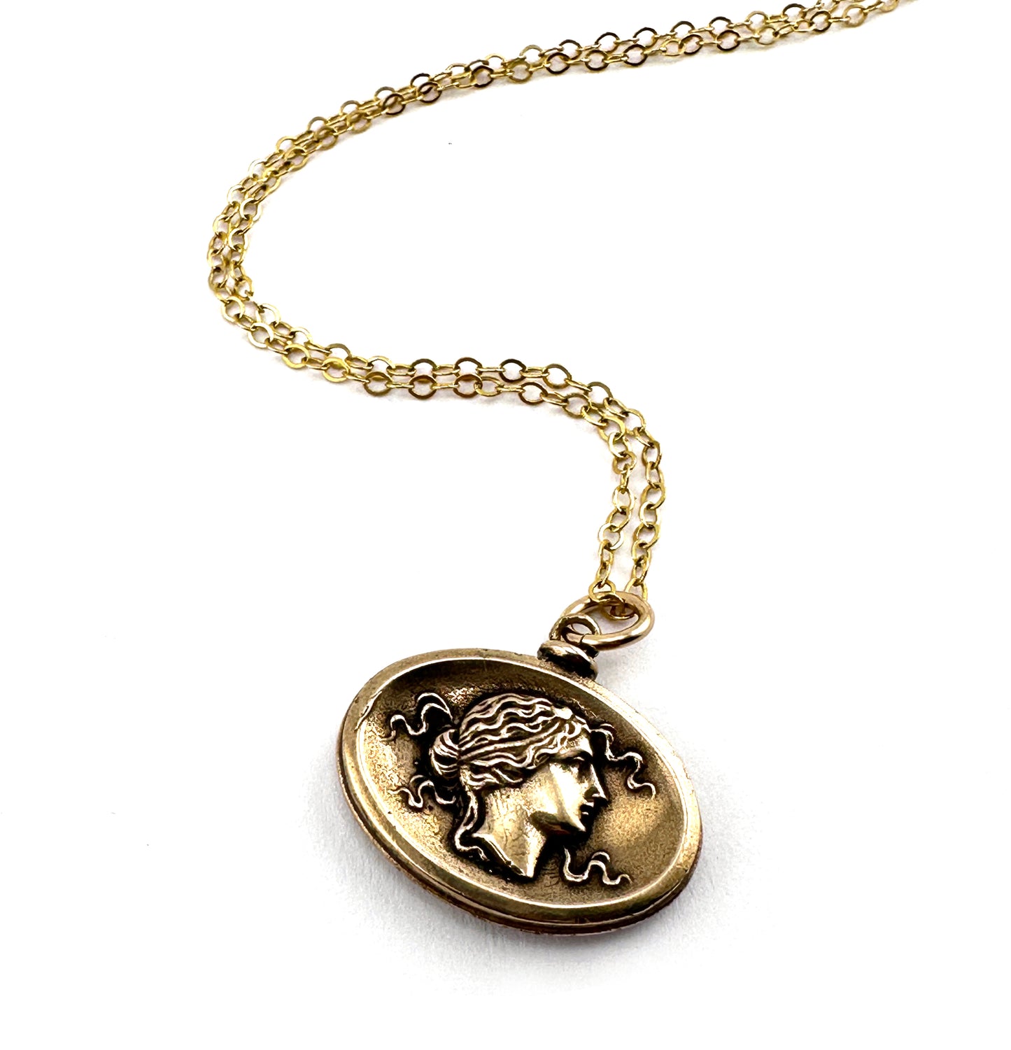 
                  
                    SELENE Intaglio Necklace - Bronze
                  
                