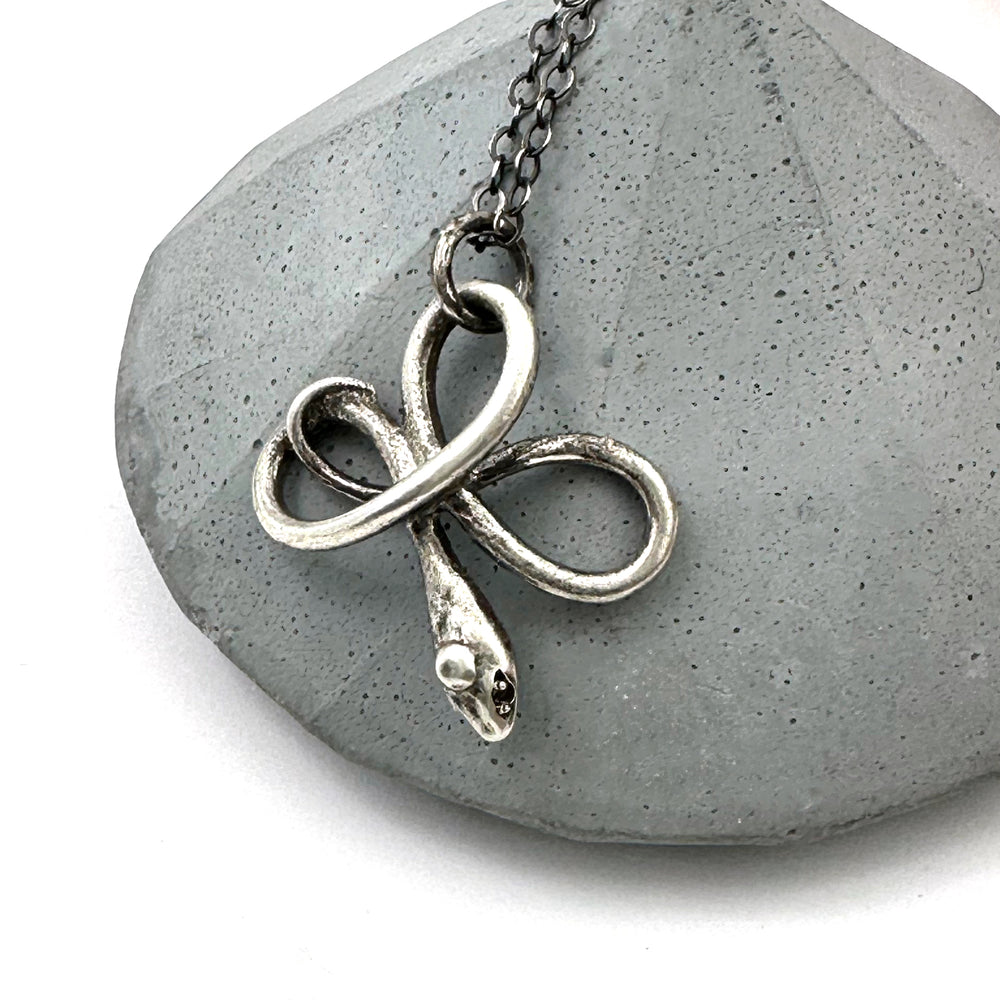 
                  
                    Petite Serpent Necklace - Silver
                  
                