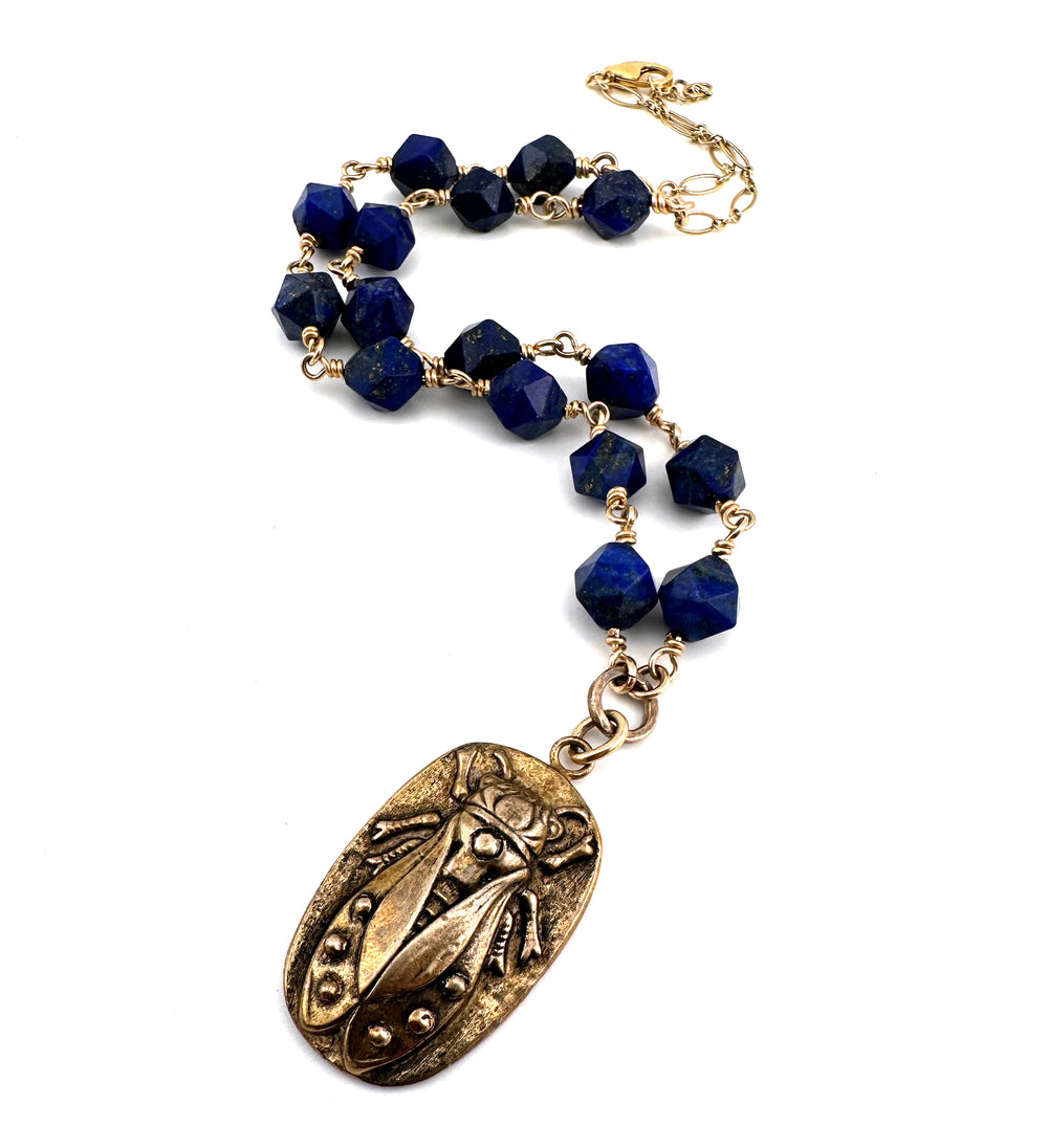 CICADA Necklace - Lapis Lazuli