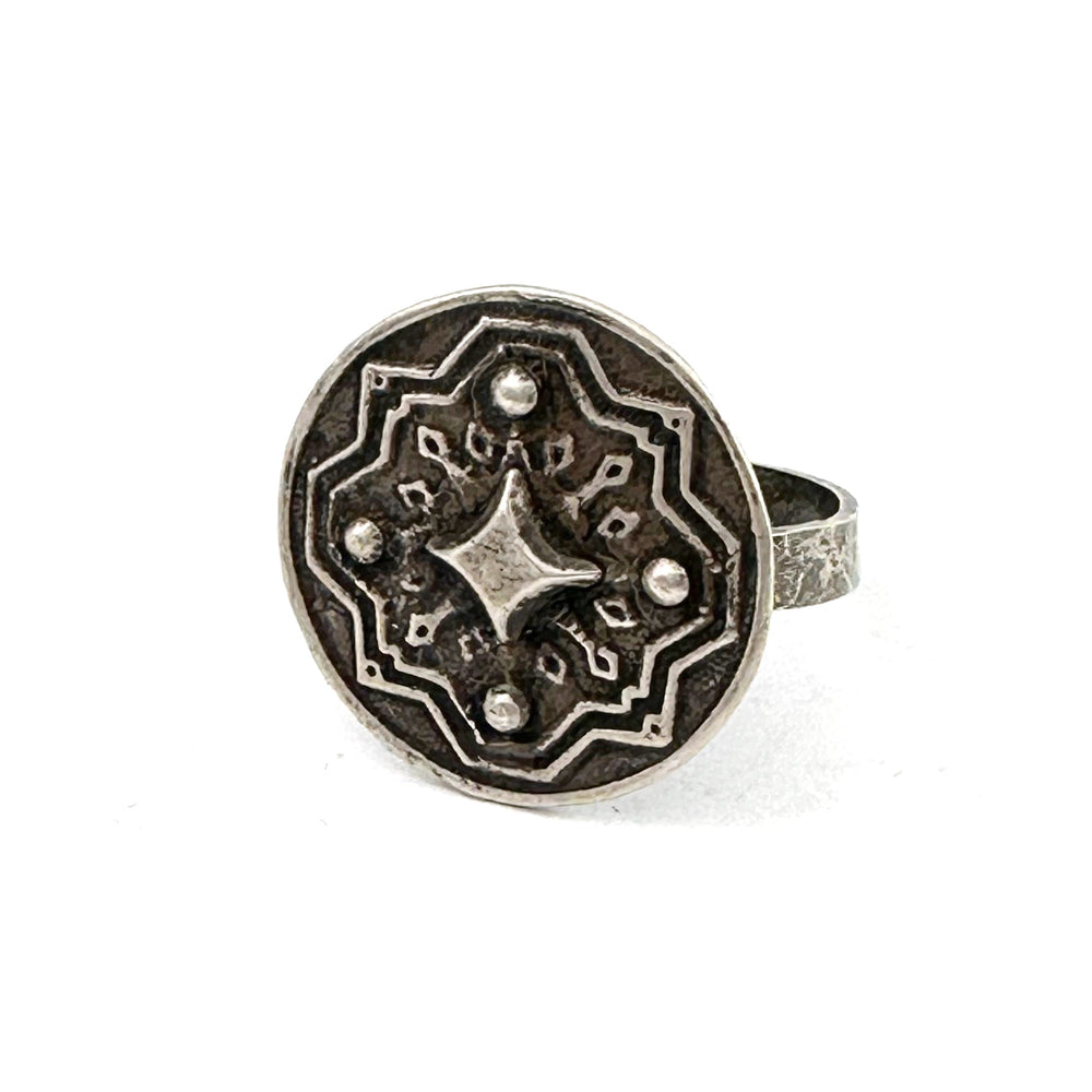 COMPASS ROSE Ring - Silver - Size 8