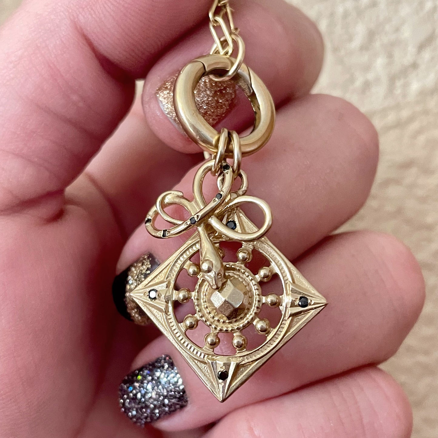 
                  
                    Petite Serpent Necklace - Bronze
                  
                