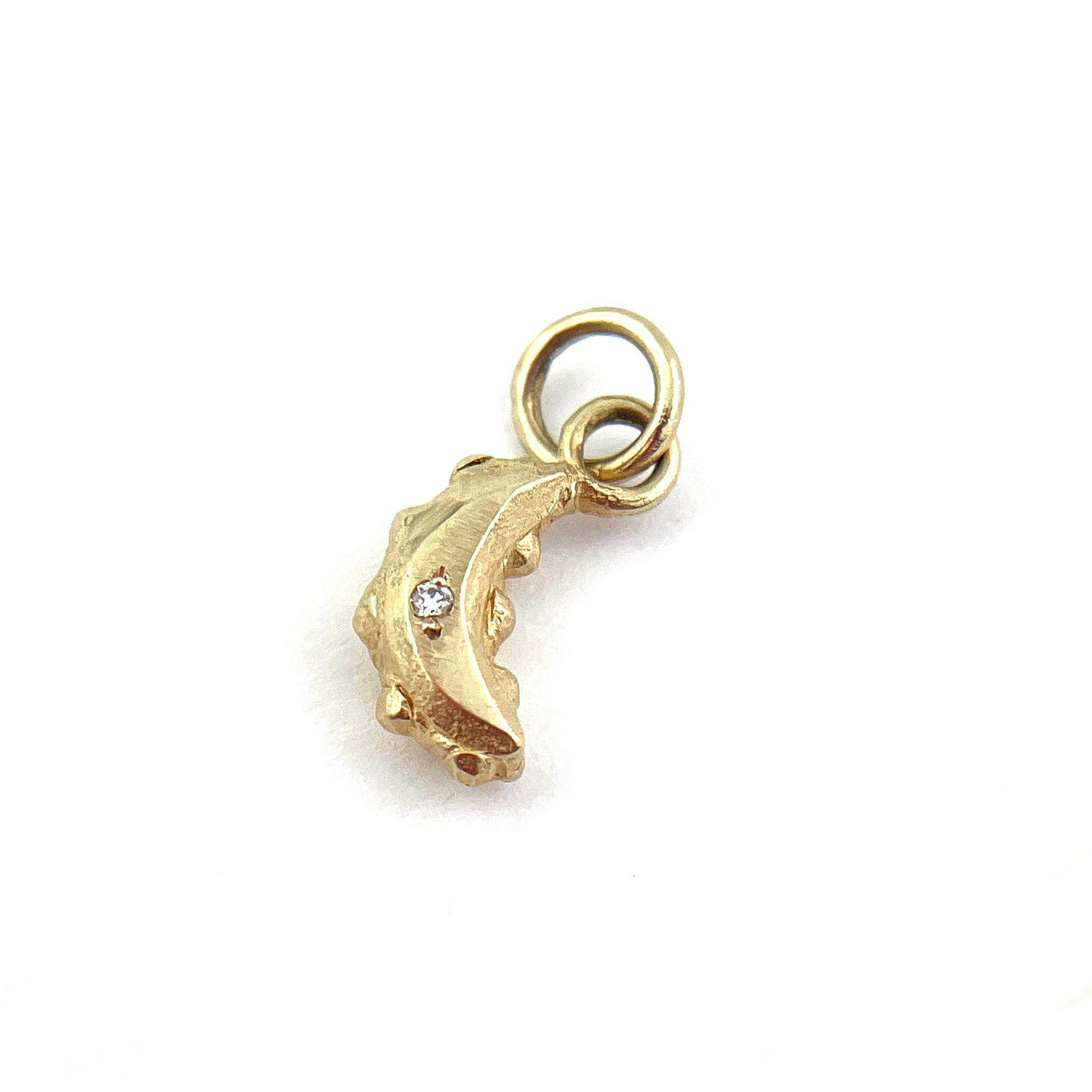 
                  
                    Petite CRESCENT MOON Necklace - 14k Gold with White Diamond
                  
                