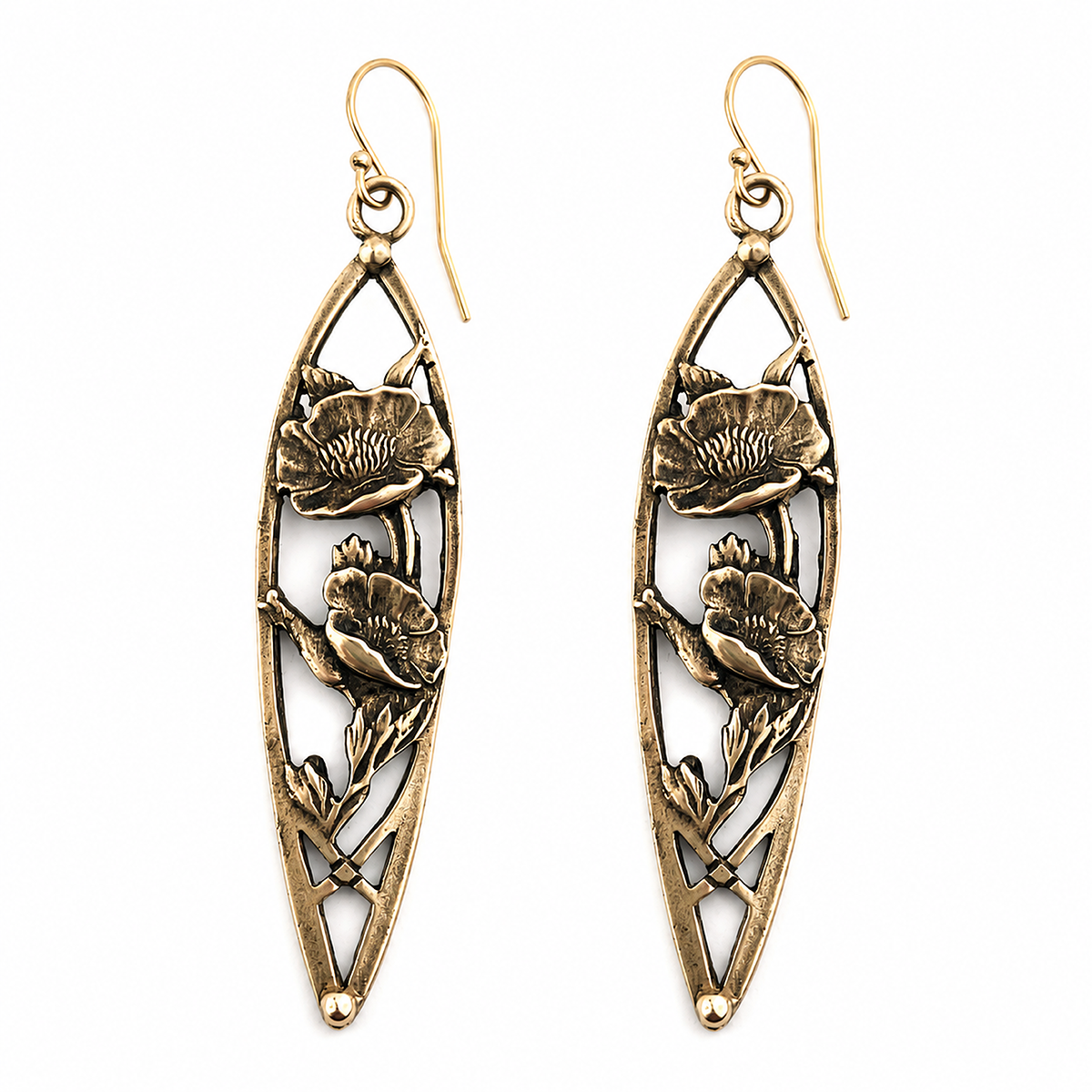 
                  
                    CALIFORNIA POPPY Earrings - Bronze
                  
                