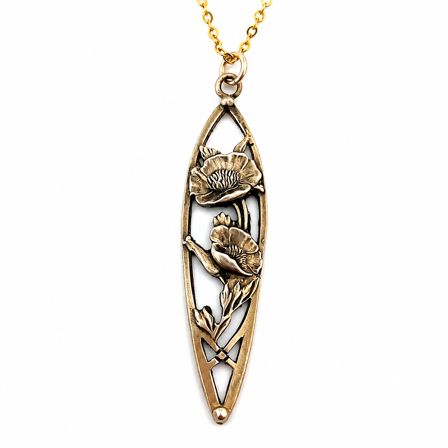 
                  
                    California Poppy Necklace - BRONZE
                  
                