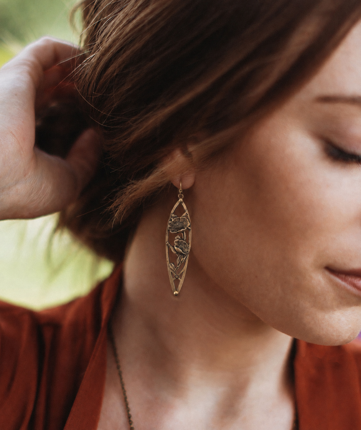 
                  
                    CALIFORNIA POPPY Earrings - Bronze
                  
                