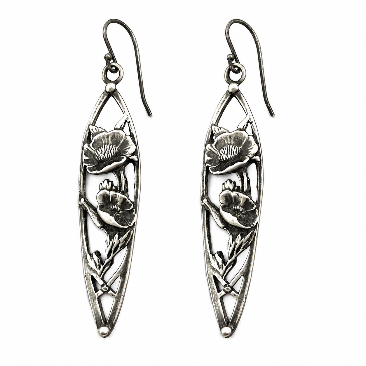 
                  
                    CALIFORNIA POPPY Earrings - Silver
                  
                