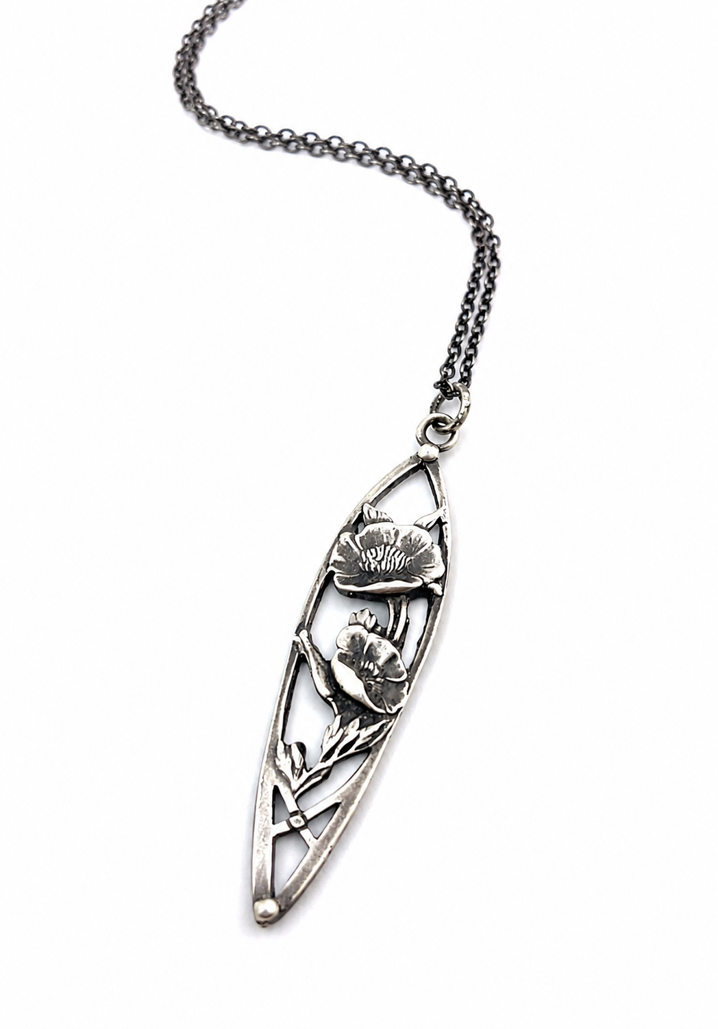 
                  
                    California Poppy Necklace - SILVER
                  
                