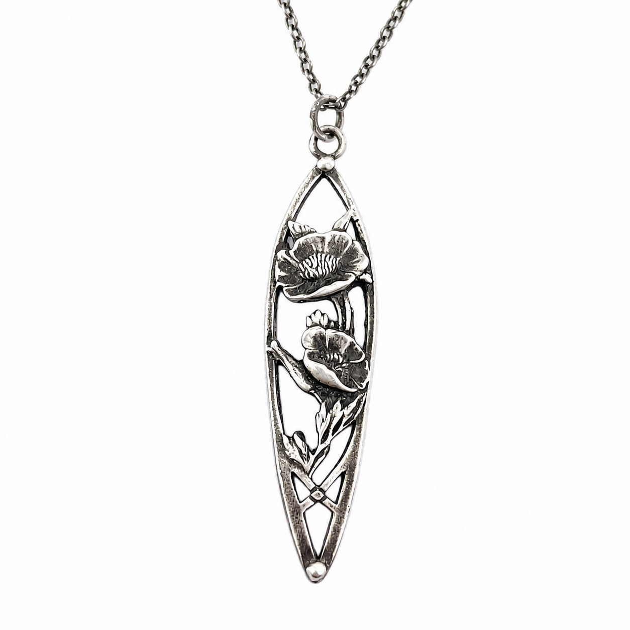 
                  
                    California Poppy Necklace - SILVER
                  
                