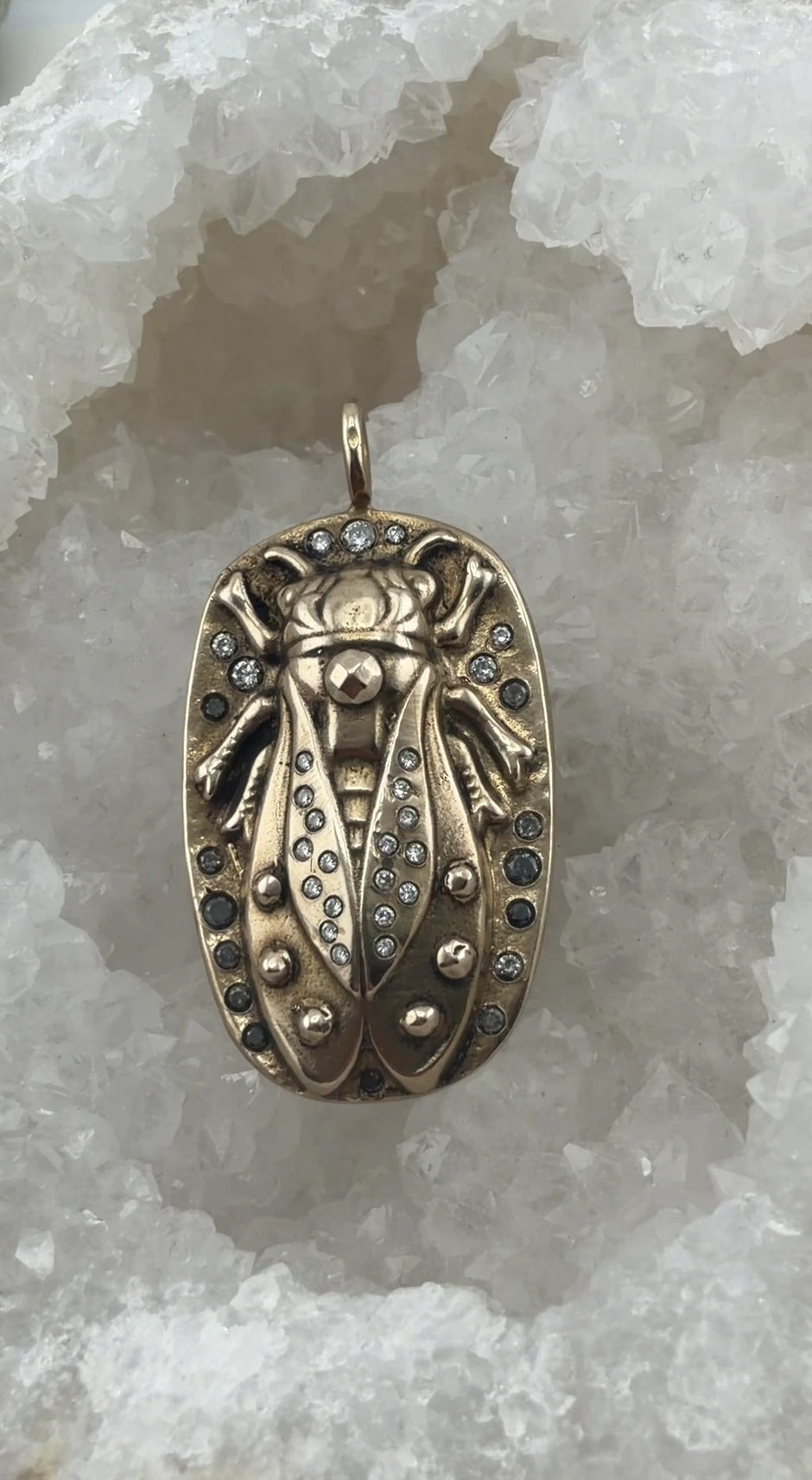 
                  
                    Load and play video in Gallery viewer, CICADA Luxe Necklace with 28 Diamonds - SPARKLE III
                  
                