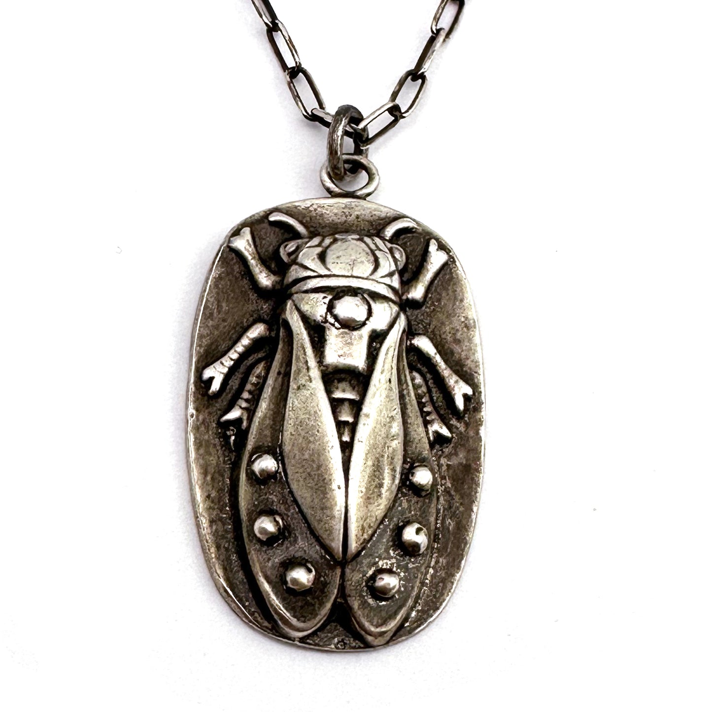 
                  
                    CICADA Riveted Necklace | Silver
                  
                