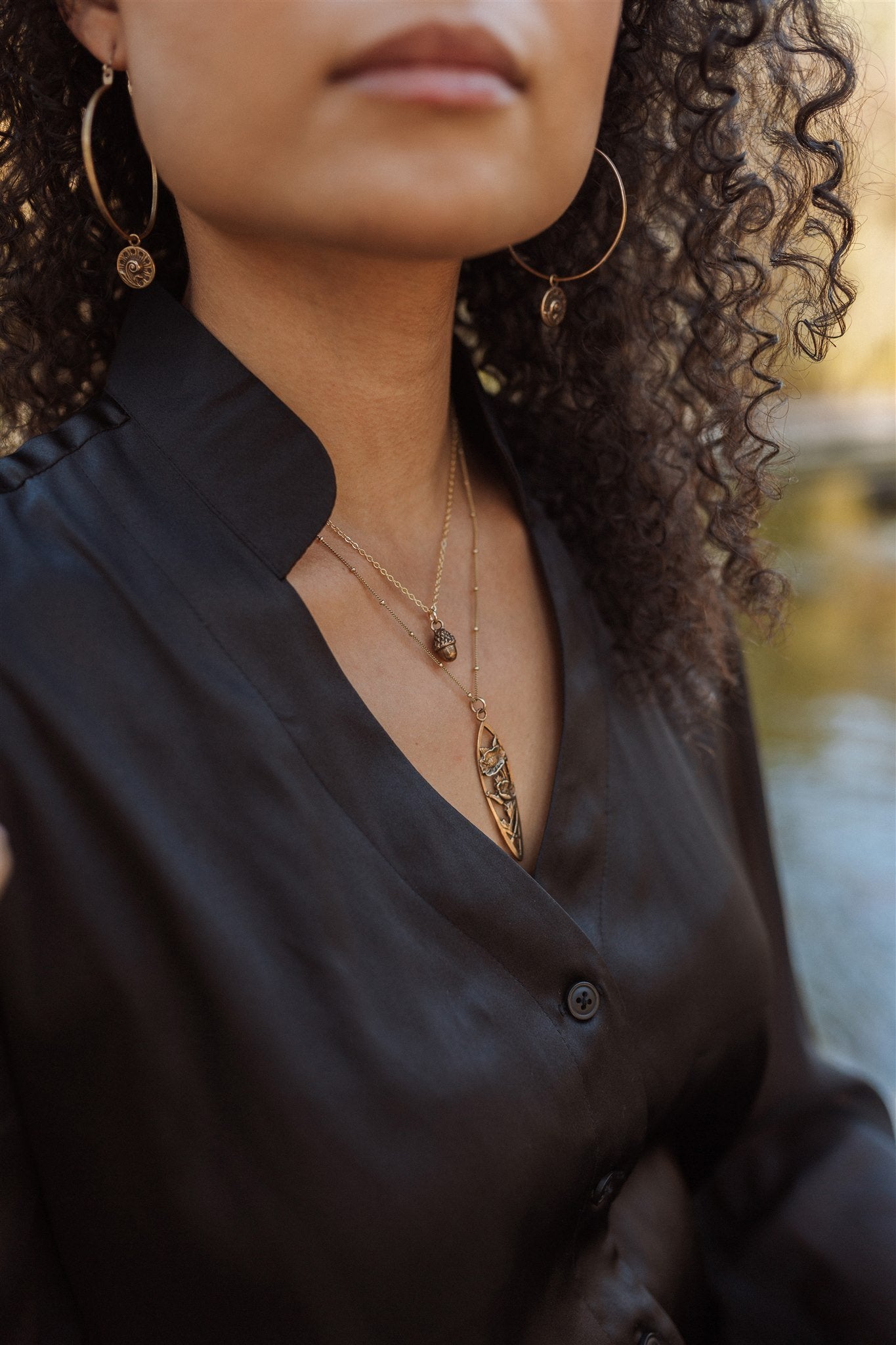 ACORN Necklace - Bronze – Compass Rose Design