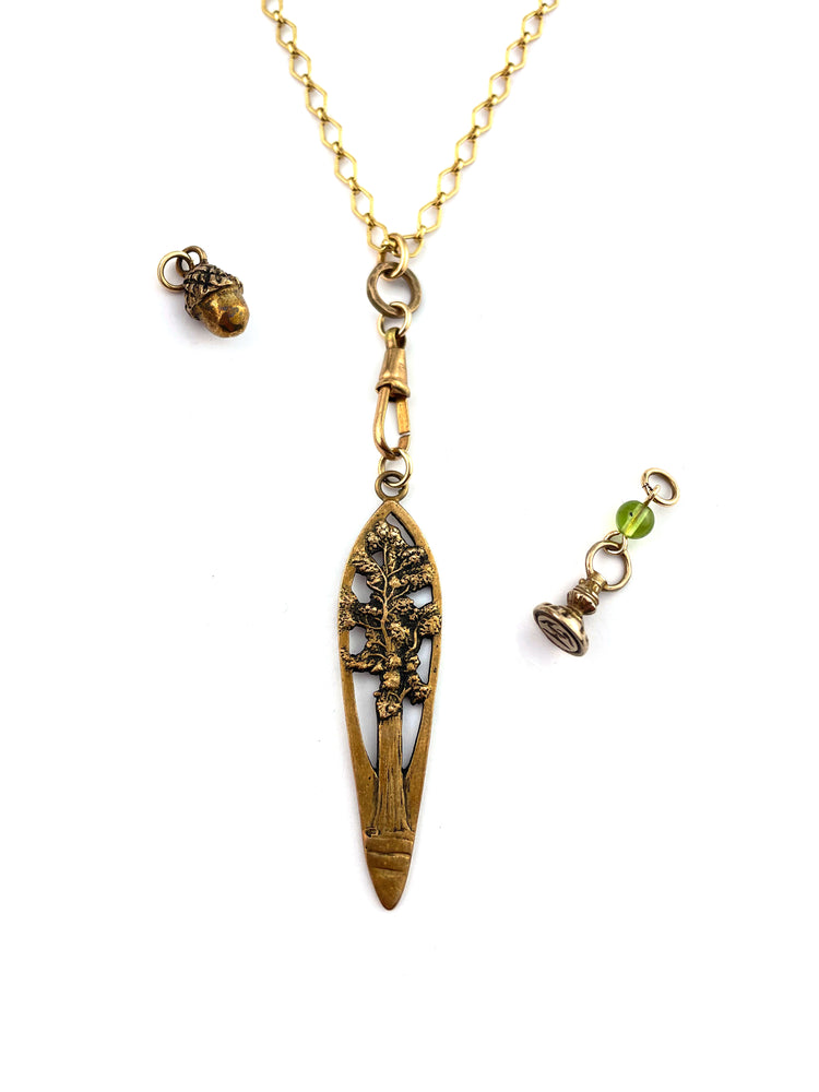 
                  
                    Redwood Tree & Peridot Journey Necklace - Gold
                  
                