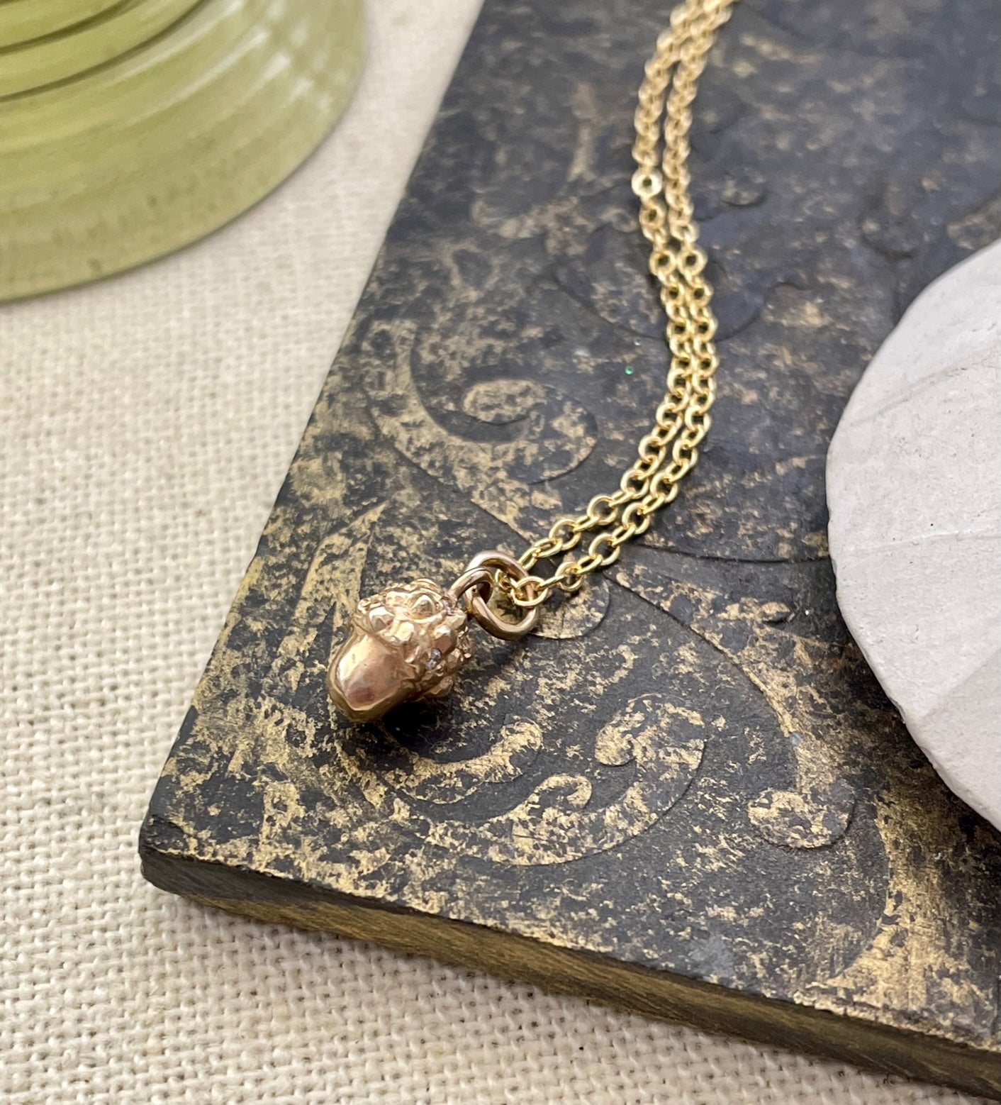 ACORN Necklace - Gold – Compass Rose Design