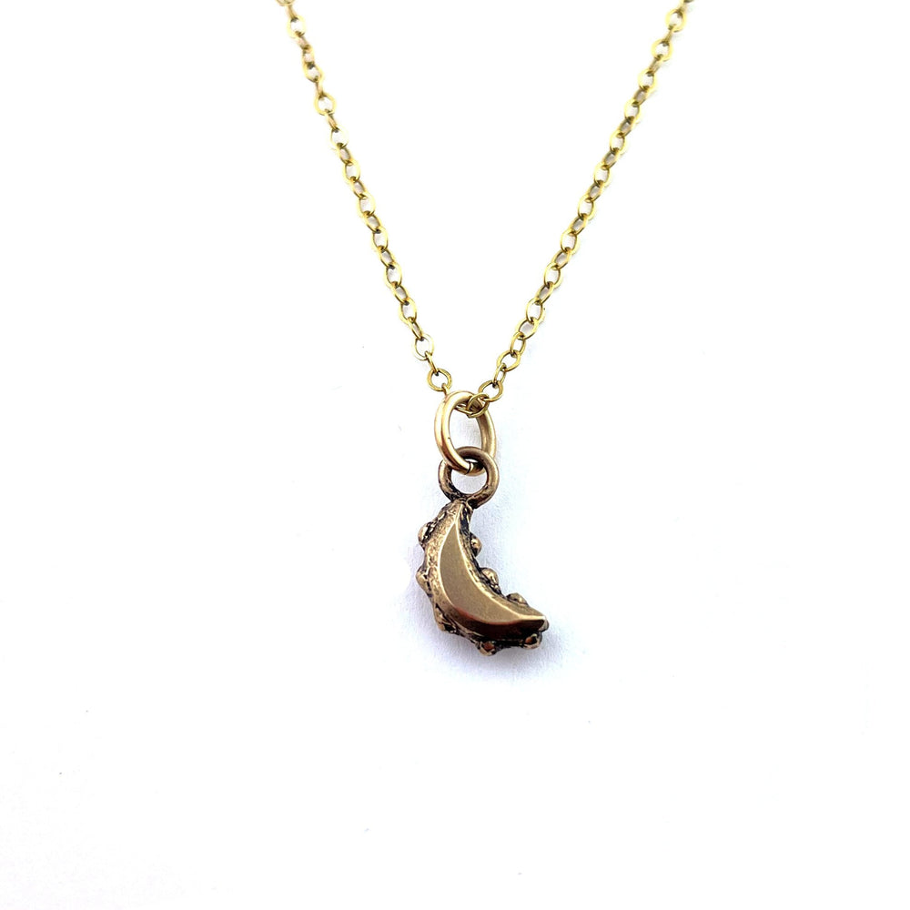 Petite CRESCENT MOON Necklace - Bronze