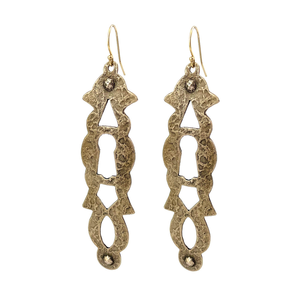 
                  
                    KEYHOLE Earrings - Bronze
                  
                