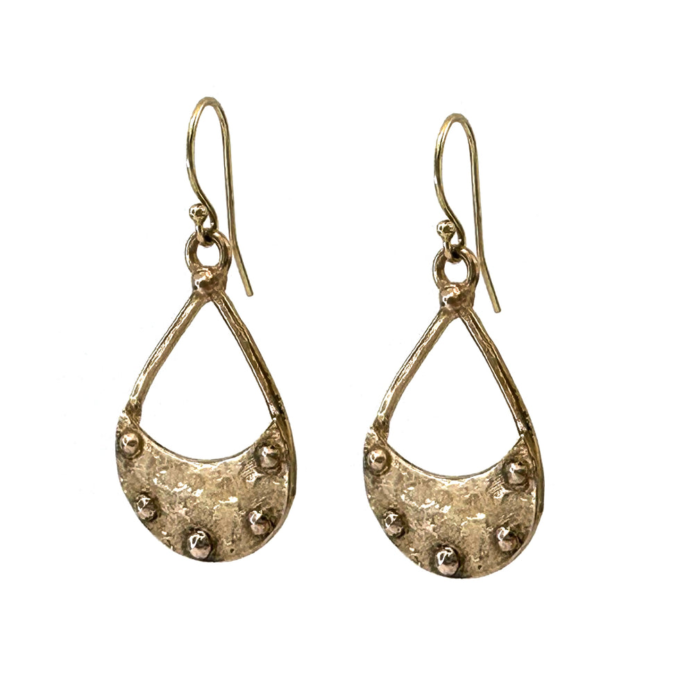 
                  
                    Petite RIVETED Teardrop Earrings - Bronze
                  
                