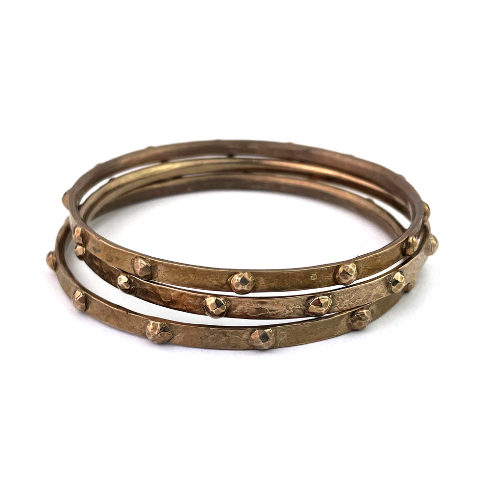 
                  
                    THIRTEEN MOONS Riveted Bracelet - Bronze
                  
                