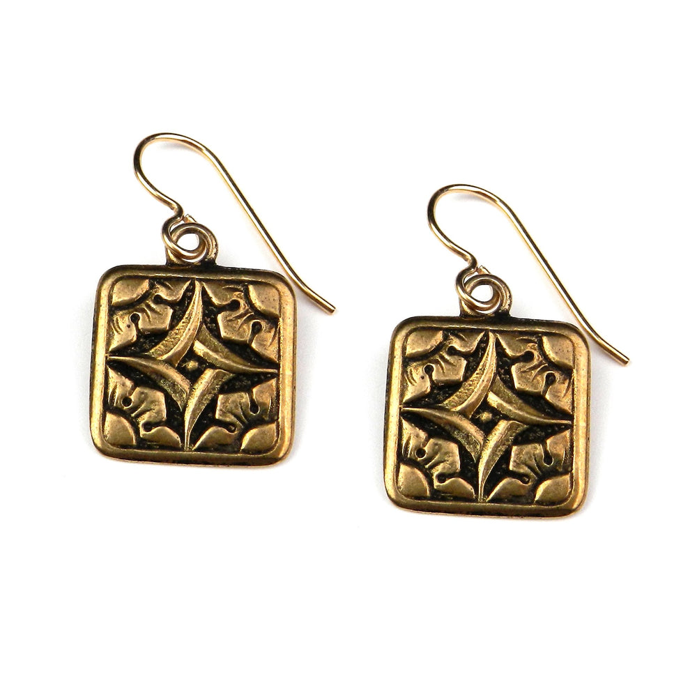 
                  
                    NIGHT BLOSSOM Vintage Button Earrings - Bronze
                  
                