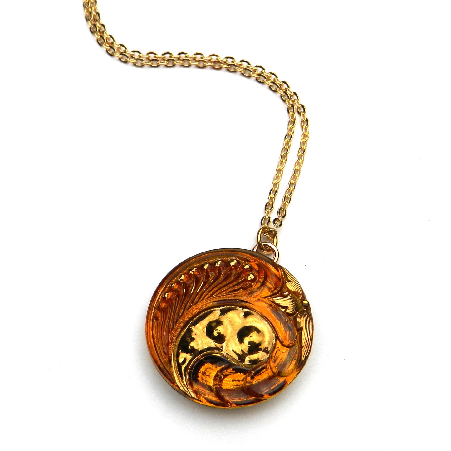 
                  
                    HONEY SWIRL Vintage Button Circlet Necklace - Gold
                  
                
