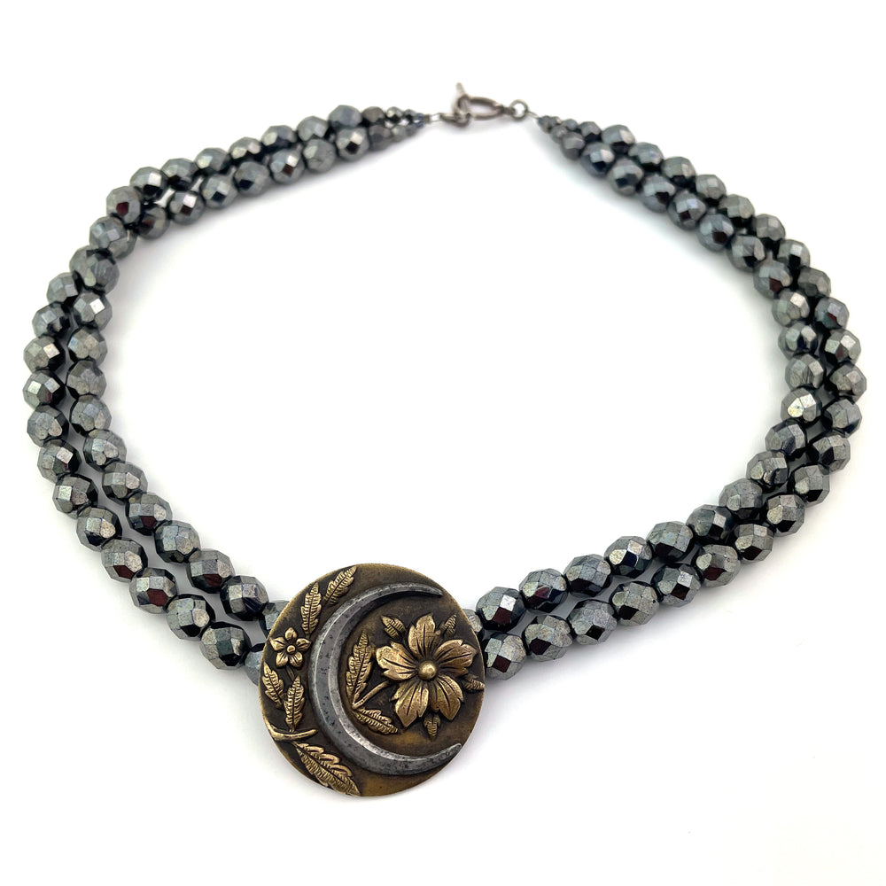 MOON BLOSSOM Cut Steel Necklace