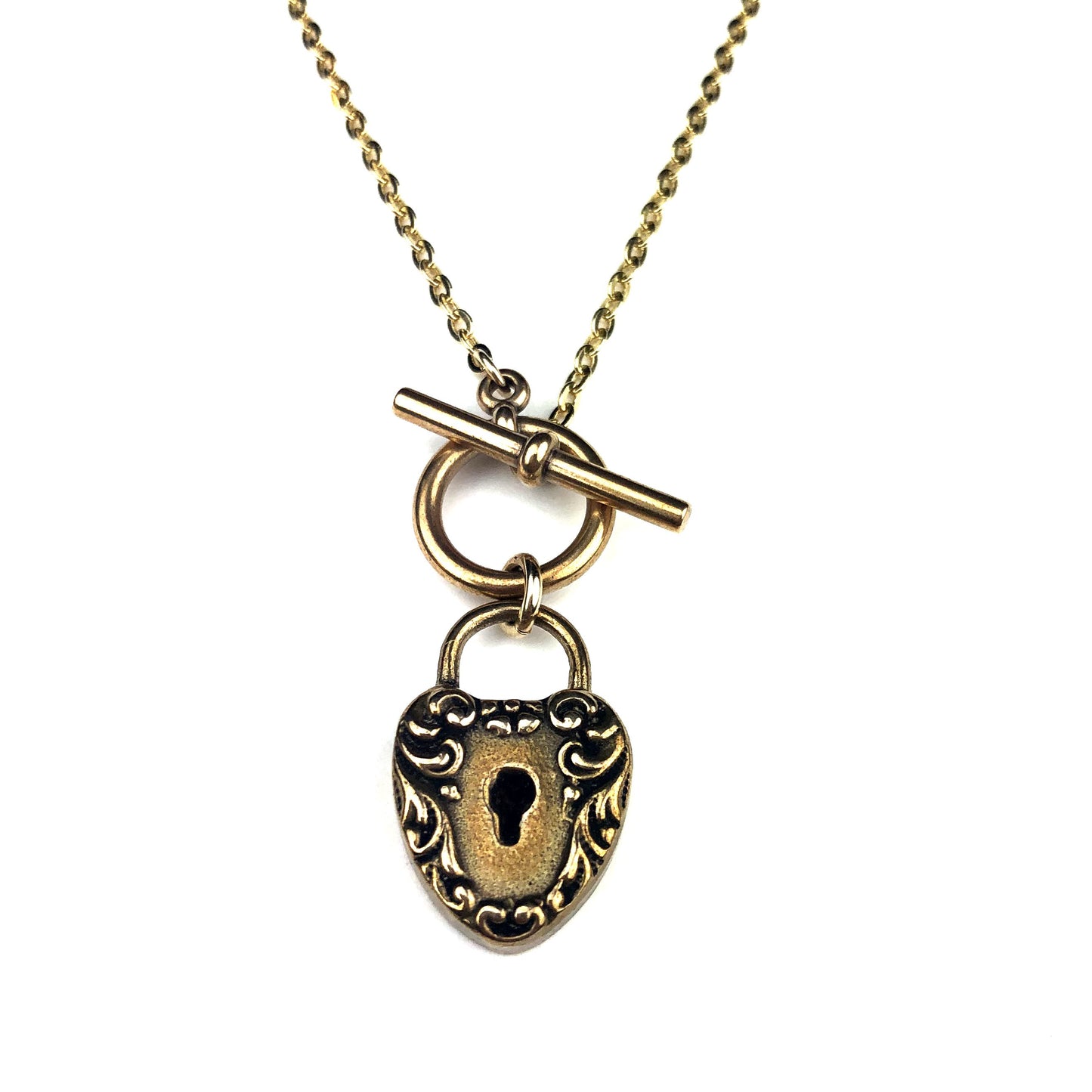 
                  
                    HEART LOCK Toggle Necklace - GOLD
                  
                