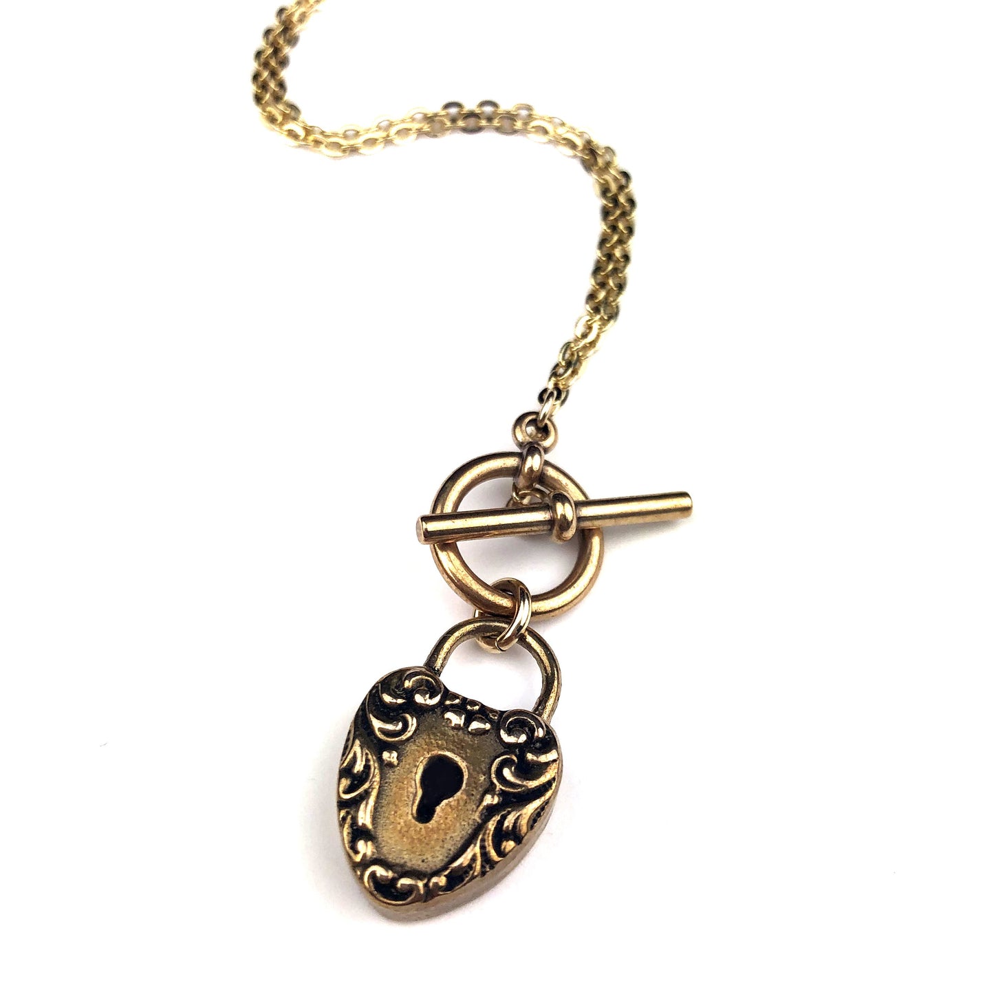 
                  
                    HEART LOCK Toggle Necklace - GOLD
                  
                