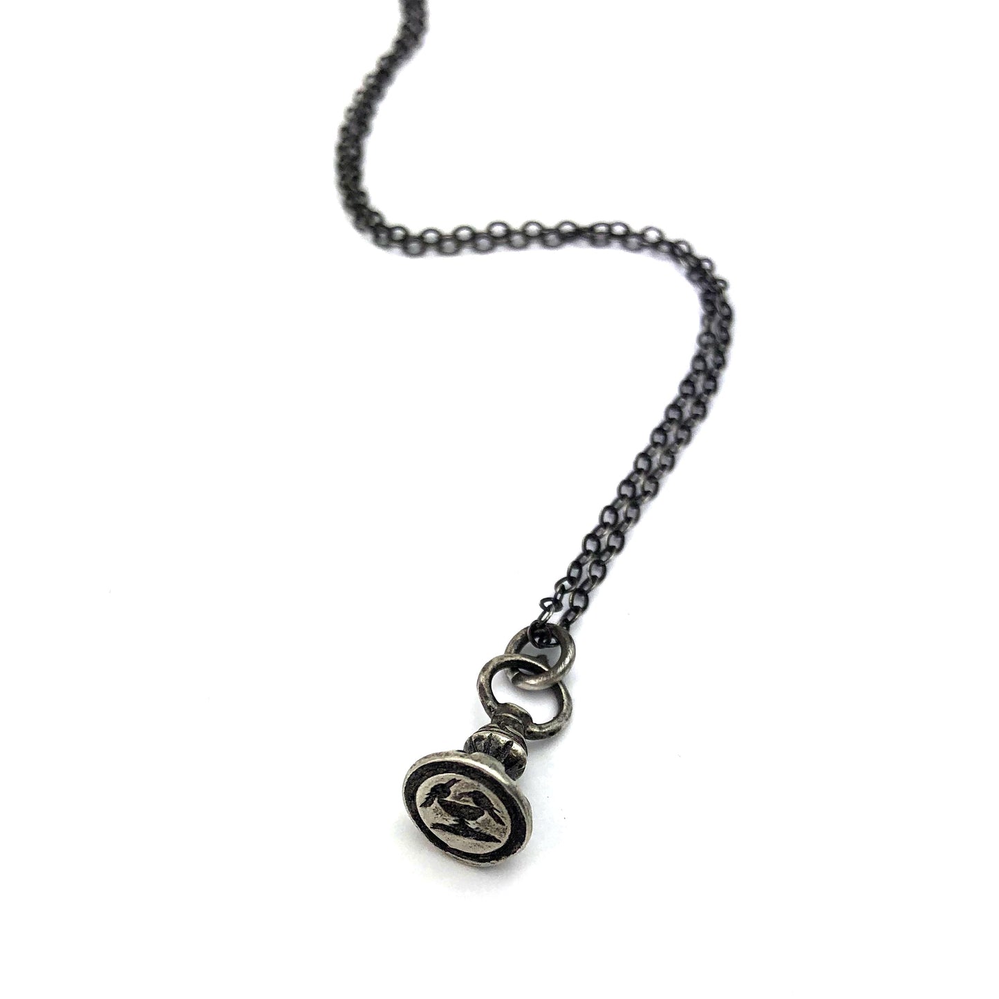 
                  
                    LOVEBIRDS Ancient Seal Necklace - Silver
                  
                