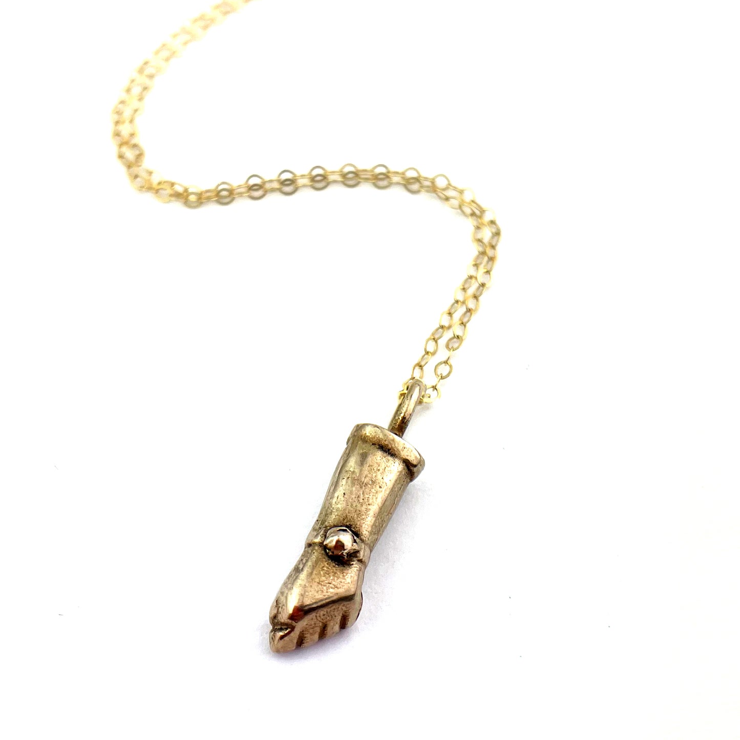 
                  
                    Riveted Mano Figa Charm Necklace
                  
                