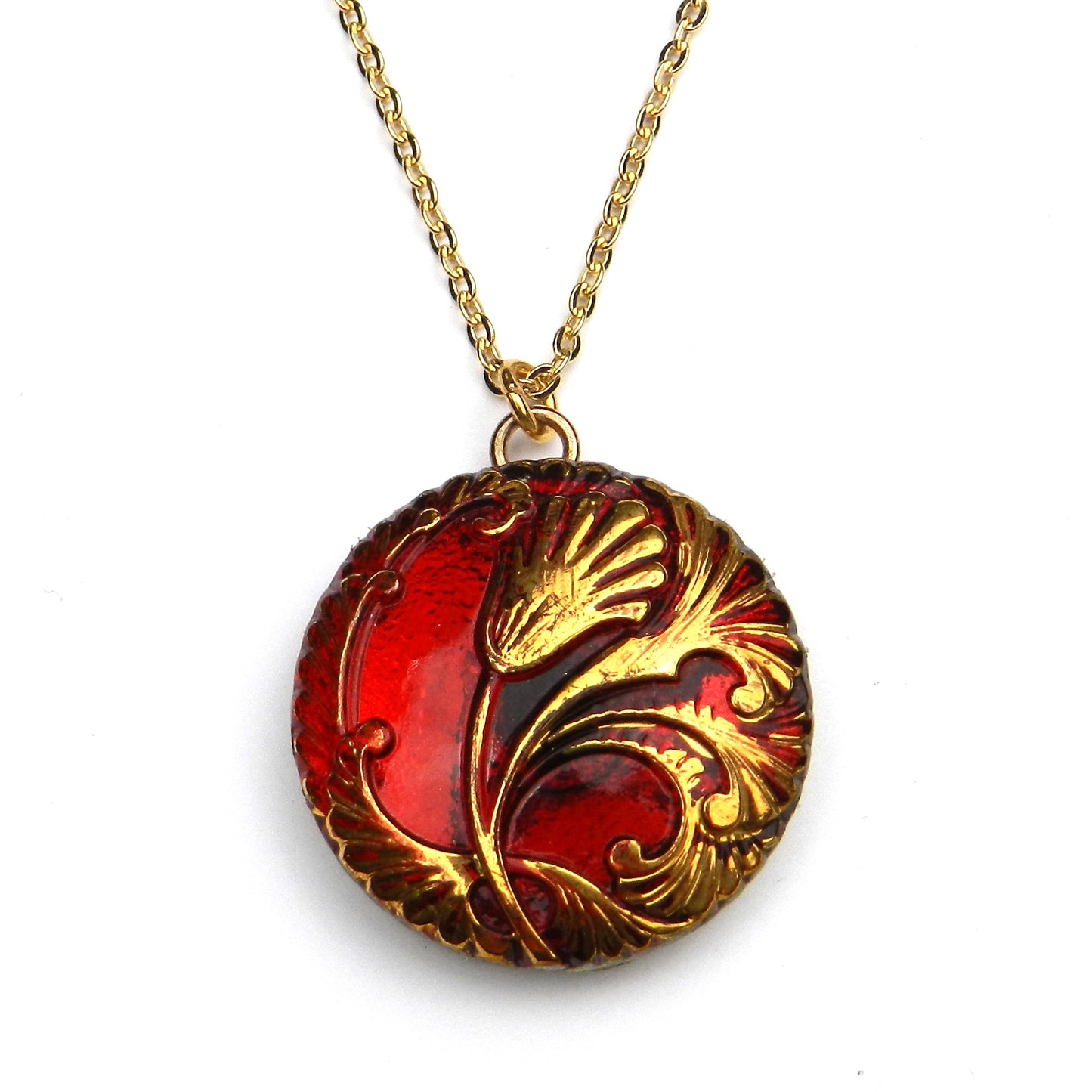 
                  
                    RED TULIP Bohemian Glass Necklace
                  
                